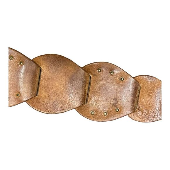 Armani Exchange Brown Leather Belt Sz XS cottagecore boho festival artsy - Picture 7 of 7